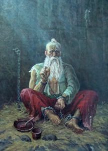 святий Петро Калнишевський на 112-му році життя у підземеллю Соловецкого монастиря в молитві за УКРАЇНУ-РУСЬ до ХРИСТА-БОГА